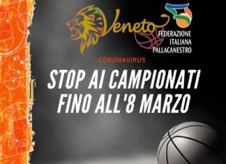 Coronavirus: campionati regionali fermi fino all’8 marzo compreso